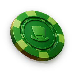 Floating coin behind badge