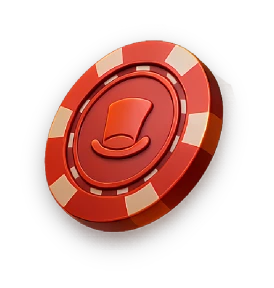 Floating coin behind badge